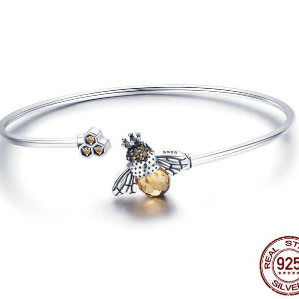 Pulseira Bee Flies - Prata 925 - Pedra De Zircônia - Edição Limitada